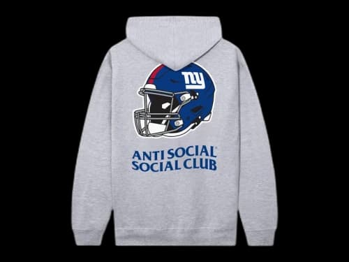 Anti Social Social Club x New York Giants Impact Hoodie Grey