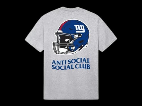 Anti Social Social Club x New York Giants Impact Tee Grey