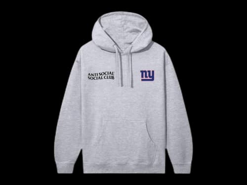 Anti Social Social Club x New York Giants Team Hoodie Grey