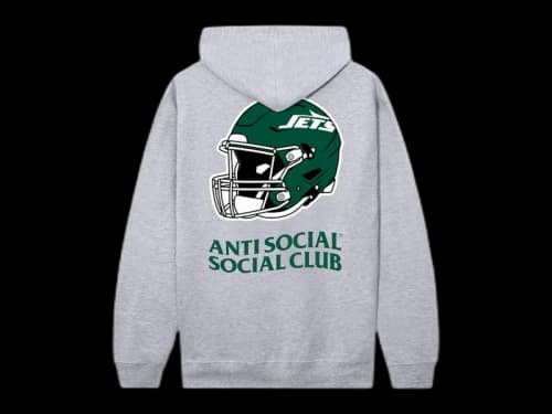 Anti Social Social Club x New York Jets Impact Hoodie Grey