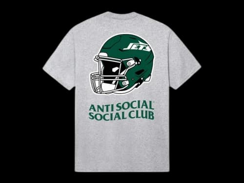 Anti Social Social Club x New York Jets Impact Tee Grey