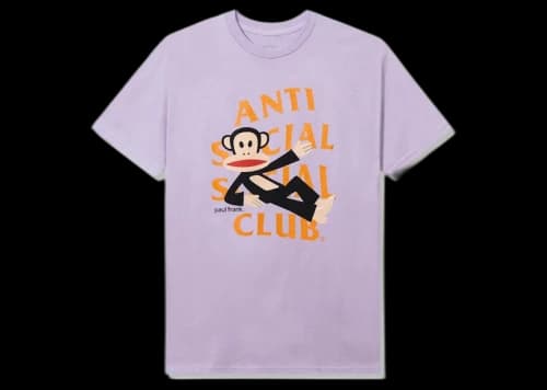 Anti Social Social Club x Paul Frank Laying Tee Orchid