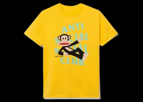 Anti Social Social Club x Paul Frank Laying Tee Yellow