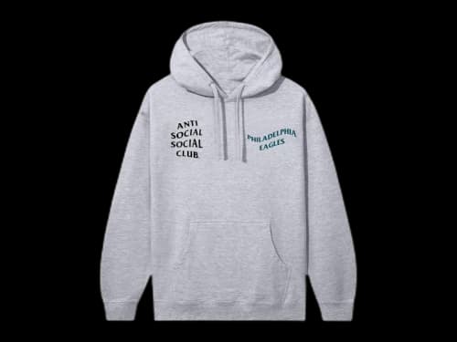 Anti Social Social Club x Philadelphia Eagles Impact Hoodie Grey