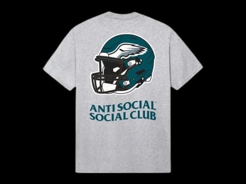 Anti Social Social Club x Philadelphia Eagles Impact Tee Grey