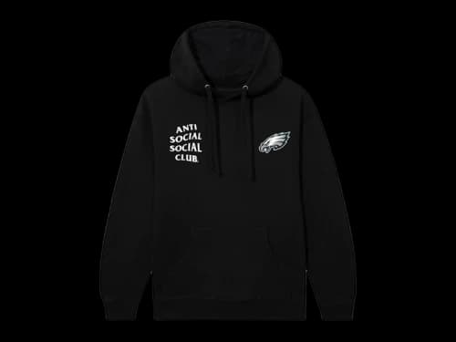 Anti Social Social Club x Philadelphia Eagles Team Hoodie Black