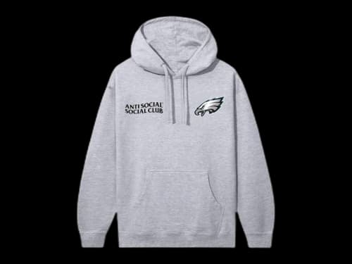 Anti Social Social Club x Philadelphia Eagles Team Hoodie Grey