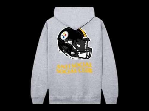 Anti Social Social Club x Pittsburgh Steelers Impact Hoodie Grey