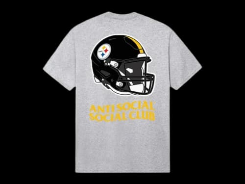 Anti Social Social Club x Pittsburgh Steelers Impact Tee Grey