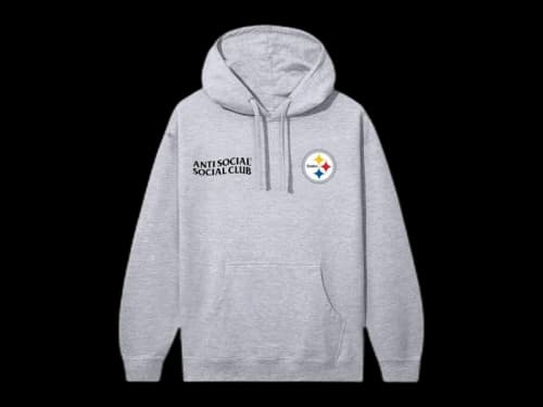 Anti Social Social Club x Pittsburgh Steelers Team Hoodie Grey