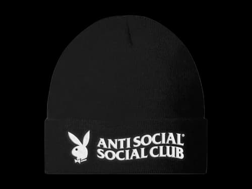 Anti Social Social Club x Playboy Read It Beanie Black
