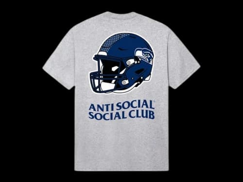 Anti Social Social Club x Seattle Seahawks Impact Tee Grey