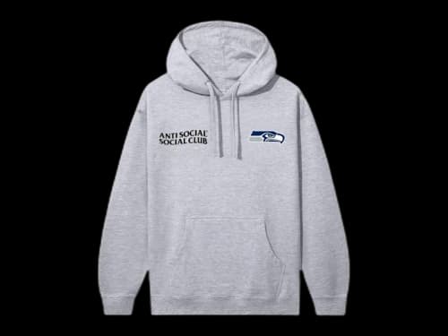 Anti Social Social Club x Seattle Seahawks Team Hoodie Grey