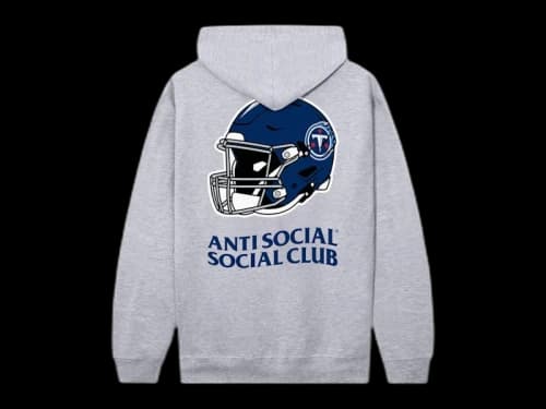Anti Social Social Club x Tennessee Titans Impact Hoodie Grey