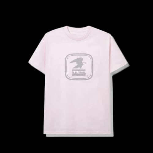 Anti Social Social Club x USPS Work Tee Pink