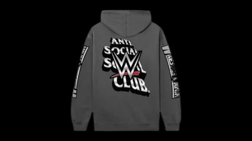 Anti Social Social Club x WWE Wrestlemania Hoodie Charcoal
