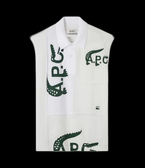 A.P.C. x Lacoste Women's Patchwork Polo Shirt White