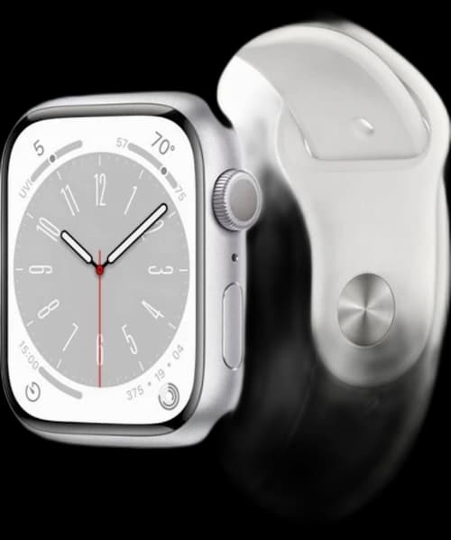 Apple Watch Series 8 GPS 41mm Silver Aluminum with White Sport Band A2770