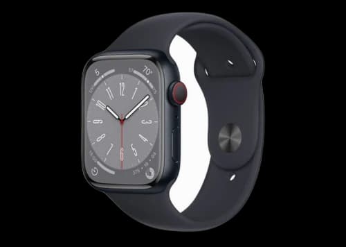 Apple Watch Series 8 GPS+Cellular 45mm Midnight Aluminum with Midnight Sport Band A2774
