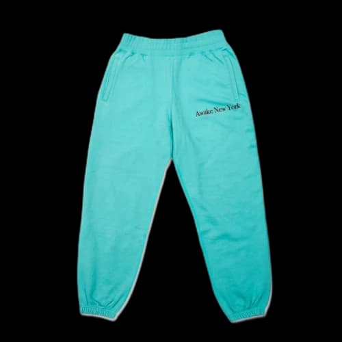 Awake Classic Outline Logo Paneled Embroidered Sweatpant Teal