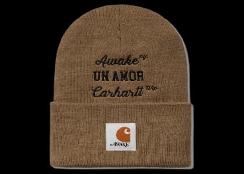 Awake NY X Carhartt WIP Un Amor Beanie Brown