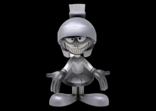 BAIT Popaganda x Ron English x Looney Tunes Marvin The Martian Figure Silver