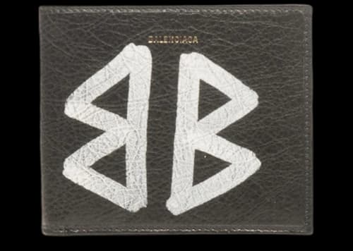 Balenciaga Bazar Square Wallet Graffiti Black/White