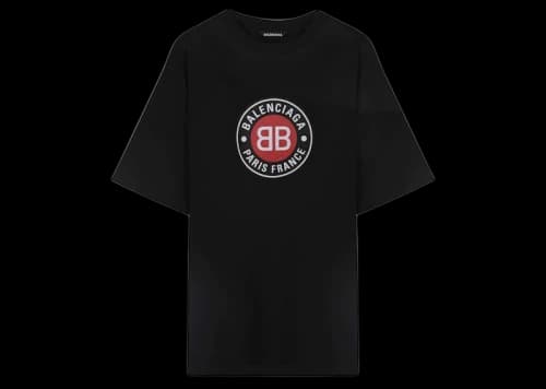 Balenciaga BB Badge Logo T-shirt Black