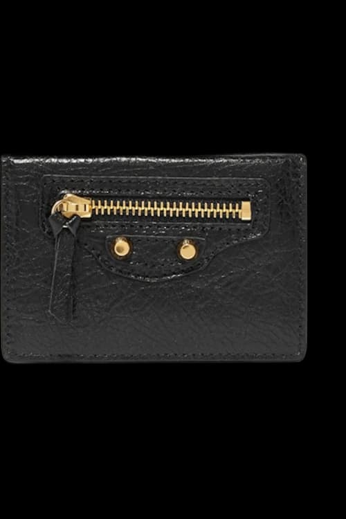 Balenciaga Classic Wallet Textured Mini Black