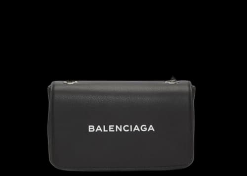 Balenciaga Everyday Chain Wallet Bag Black