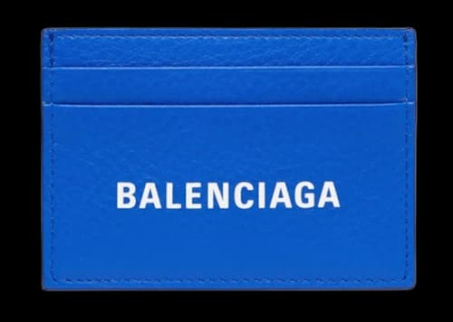 Balenciaga Everyday Logo Print Card Holder Blue/White