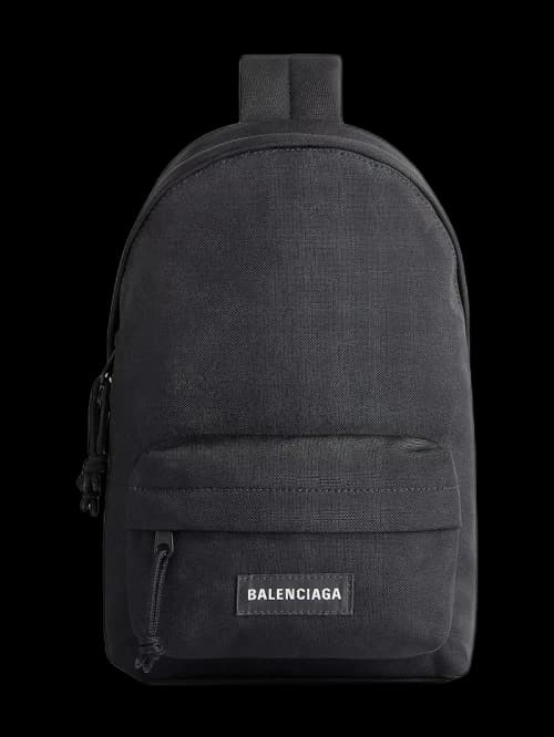 Balenciaga Explore One-Strap Sling Backpack Black