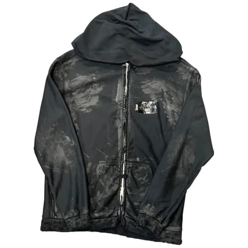 Balenciaga Gaffer Mudshow Zip-Up Hoodie Black