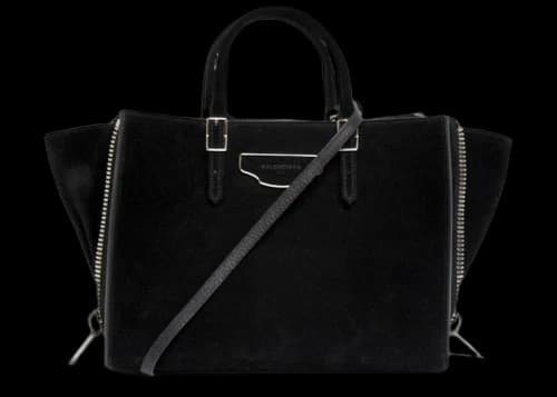 Balenciaga Papier A6 Plate Tote Baby Black