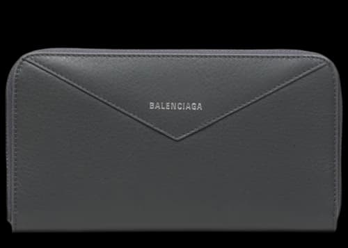 Balenciaga Papier Continental Zip Around Gris Fossile