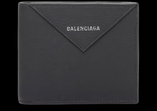 Balenciaga Papier Square Coin Wallet Gris Fossile