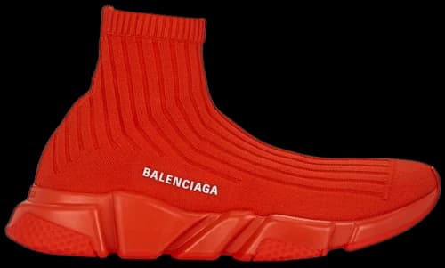 Balenciaga Speed Rib-Knit Red