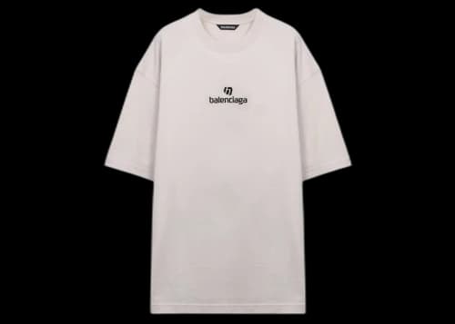 Balenciaga Sponsor Logo T-shirt Ivory