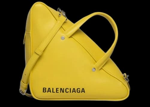 Balenciaga Triangle Duffle S Yellow
