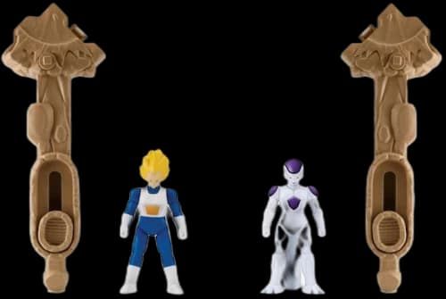 Bandai America Dragon Ball Spin Battlers Series 1 Super Saiyan Vegeta vs. Frieza Action Figure 2-Pack