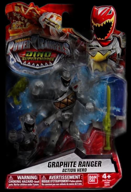 Bandai America Power Rangers Dino Super Charge Graphite Ranger Action Figure