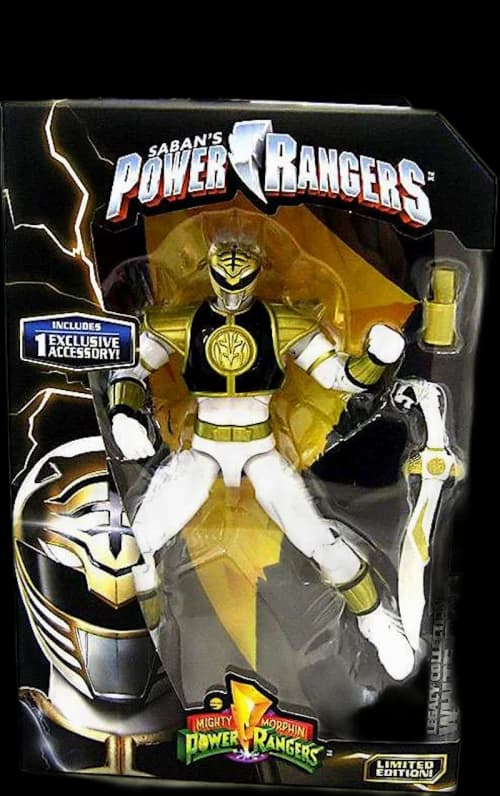 Bandai America Power Rangers Legacy Build A Megazord White Ranger MMPR Action Figure