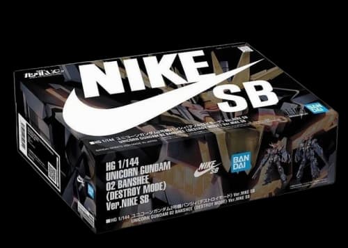 Bandai Gundam x Nike SB Unicorn 02 Banshee (Destroy Mode) (1/144 Scale) HG Model Kit Action Figure