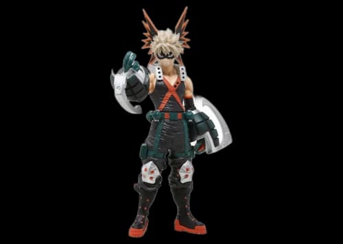 Bandai Ichiban Kuji My Hero Academia Fighting Heroes Featuring One's Justice Katsuki Bakugo Action Figure Black