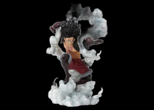 Bandai Ichiban Kuji One Piece Luffy Gear 4 Snakeman Battle Memories Action Figure Red & White