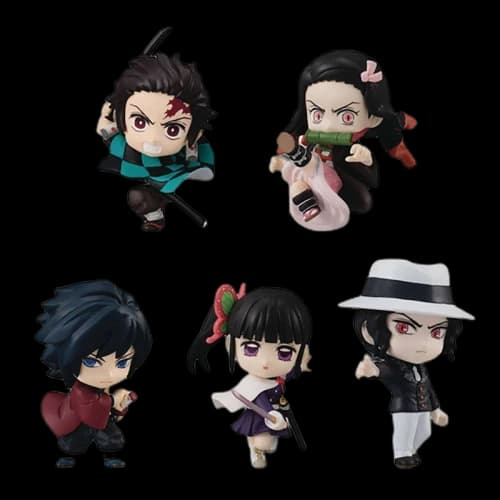 Bandai Japan Demon Slayer: Kimetsu no Yaiba Adverge Motion Tanjiro Kamado, Nezuko Kamado, Giyu Tomioka, Kanao Tsuyuri & Muzan Kibutsuji PVC Figures (Set of 5)