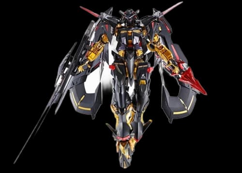Bandai Metal Build Mobile Suit Gundam Seed Astray Gundam Astray Gold Frame Amatsu Mina Princess Of The Sky Version Action Figure Gray & Gold