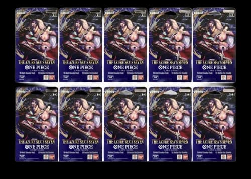 Bandai One Piece The Azure Sea's Seven (OP-14) Sleeved Booster Pack 10x Lot