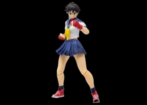Bandai S.H.Figuarts Street Fighter Sakura Kasugano Action Figure White & Blue