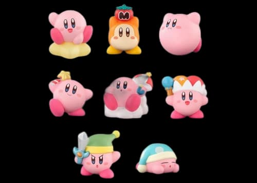 Bandai Shokugan Kirby's Dream Land Kirby Friends Set Of 12 Action Figures Pink